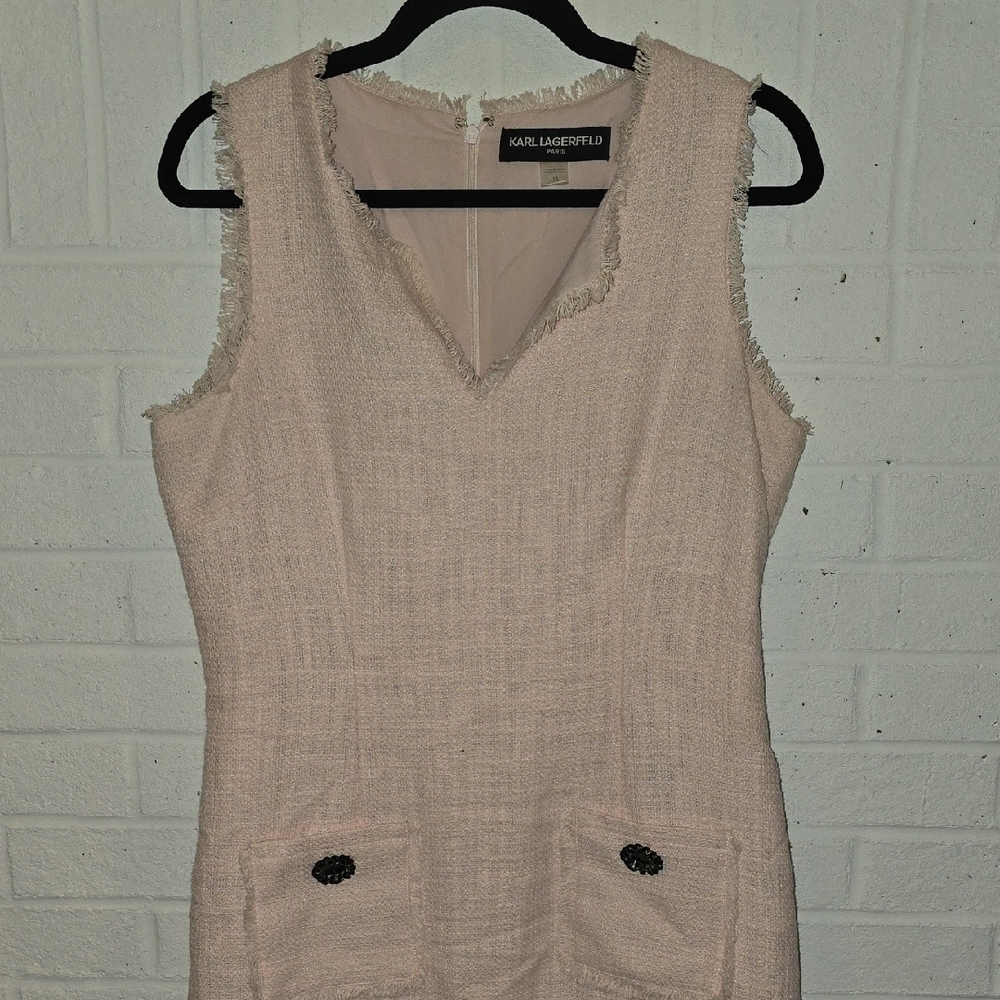 Karl Lagerfeld Blush Textured Dress